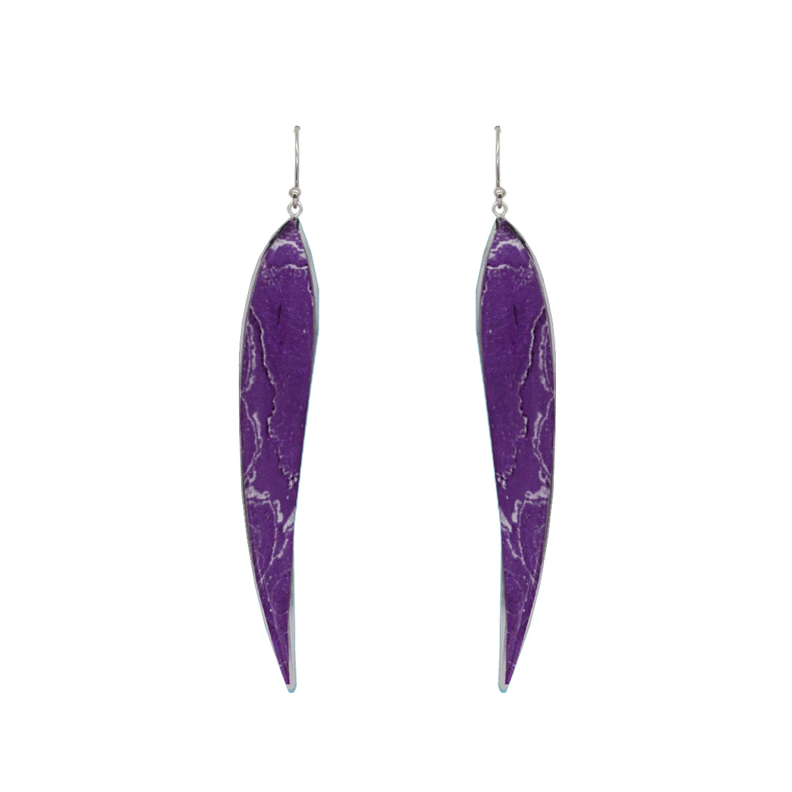 INSPIRED BY NATURE SYDNEY SANDSTONE LARGE LEAF STATEMENT EARRINGS - D822