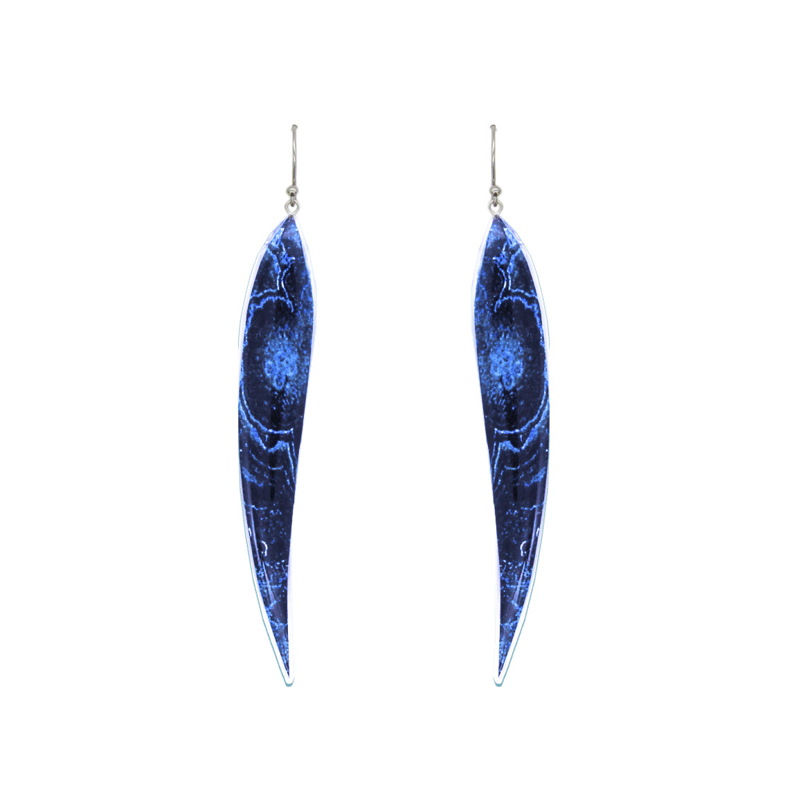 INSPIRED BY NATURE SYDNEY SANDSTONE LARGE LEAF STATEMENT EARRINGS - D822