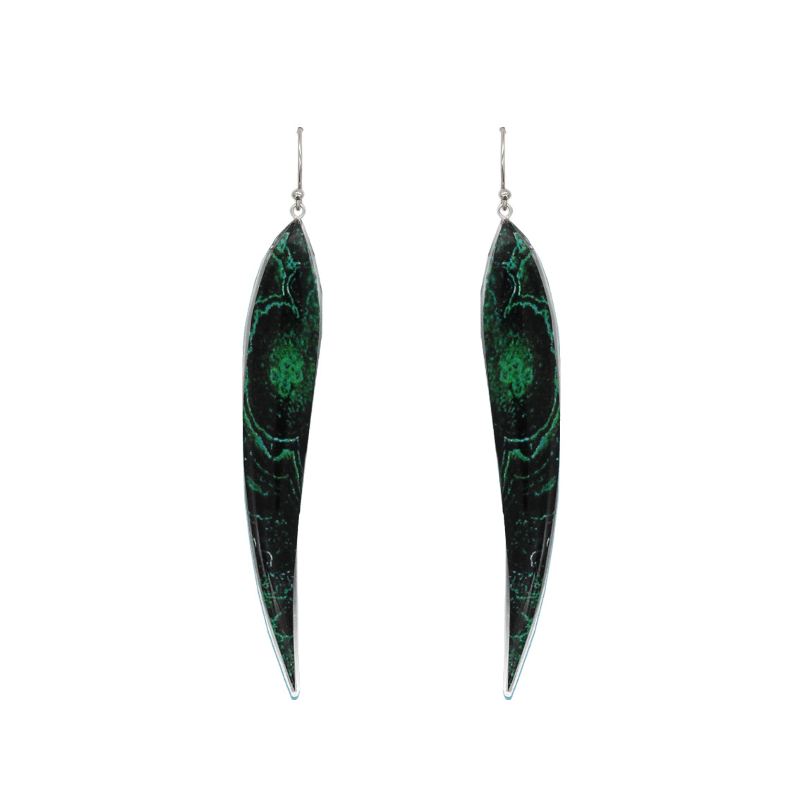 INSPIRED BY NATURE SYDNEY SANDSTONE LARGE LEAF STATEMENT EARRINGS - D822