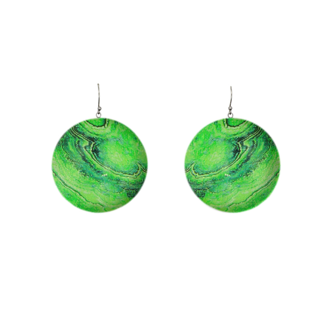 INSPIRED BY NATURE SYDNEY SANDSTONE MEDIUM CIRCLE STATEMENT EARRINGS - D804
