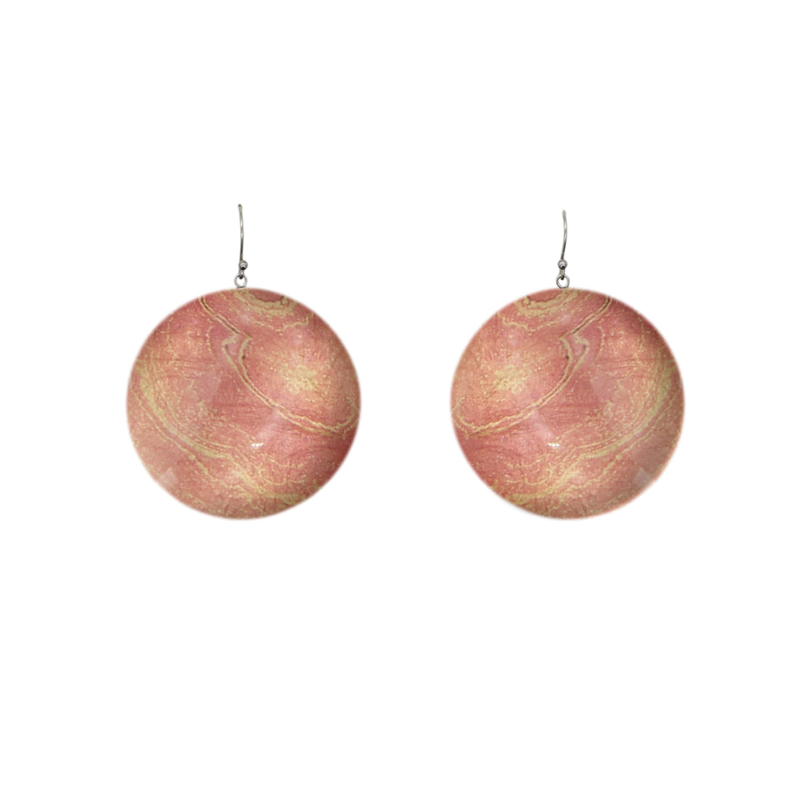 INSPIRED BY NATURE SYDNEY SANDSTONE MEDIUM CIRCLE STATEMENT EARRINGS - D804