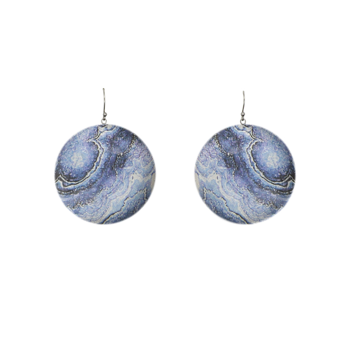 INSPIRED BY NATURE SYDNEY SANDSTONE MEDIUM CIRCLE STATEMENT EARRINGS - D804