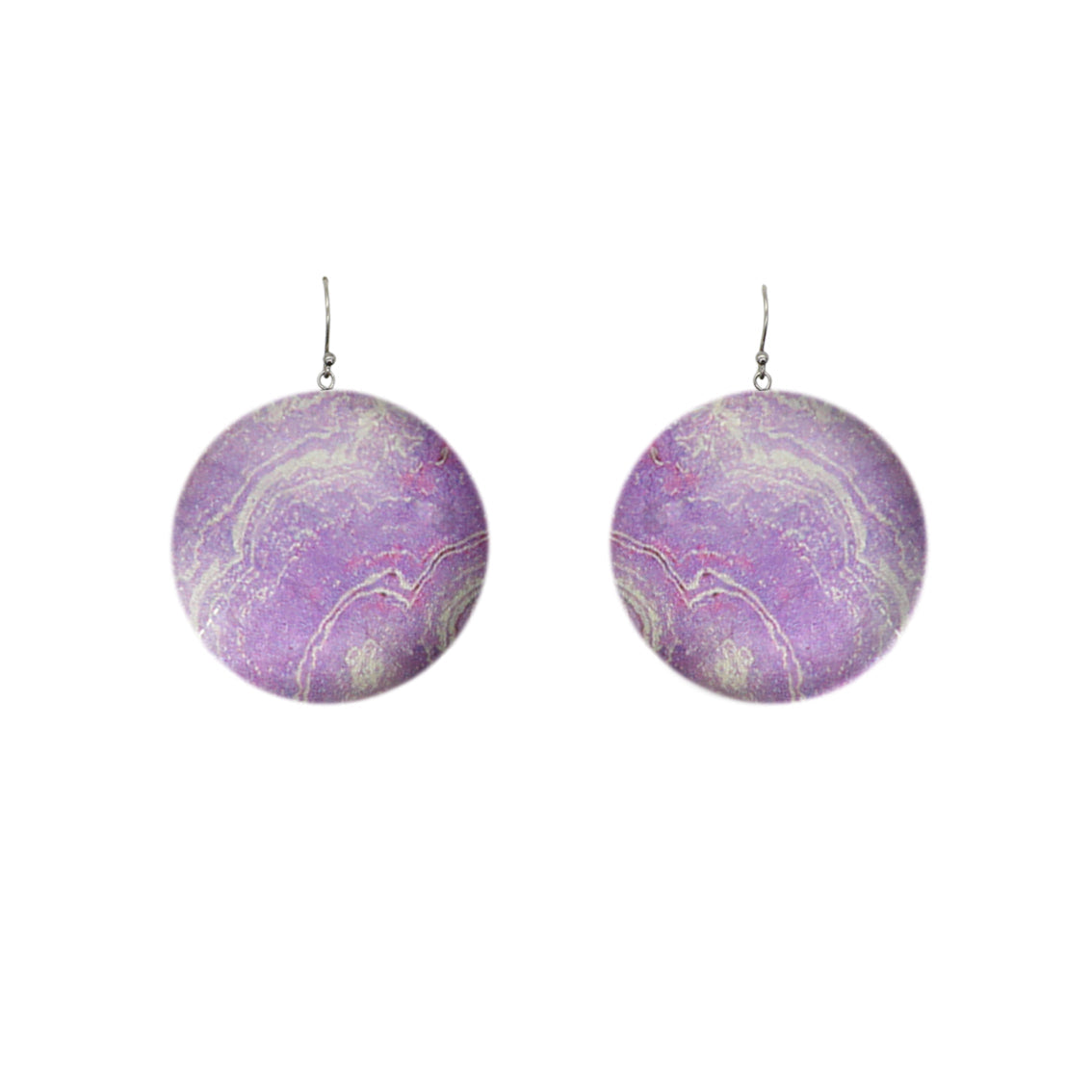 INSPIRED BY NATURE SYDNEY SANDSTONE MEDIUM CIRCLE STATEMENT EARRINGS - D804