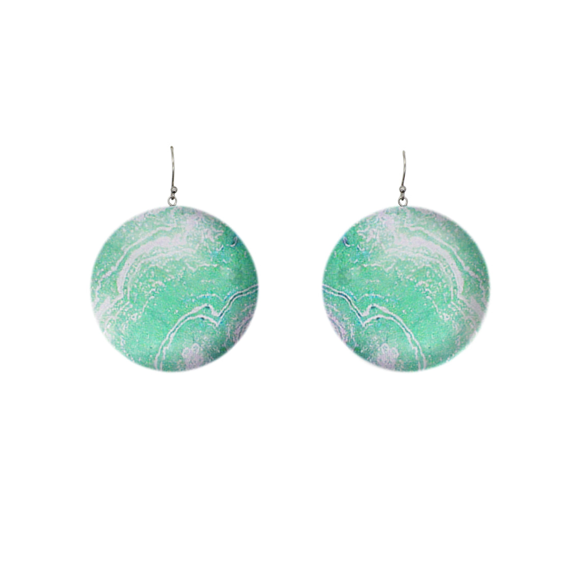 INSPIRED BY NATURE SYDNEY SANDSTONE MEDIUM CIRCLE STATEMENT EARRINGS - D804