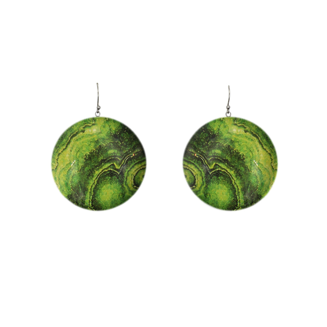 INSPIRED BY NATURE SYDNEY SANDSTONE MEDIUM CIRCLE STATEMENT EARRINGS - D804