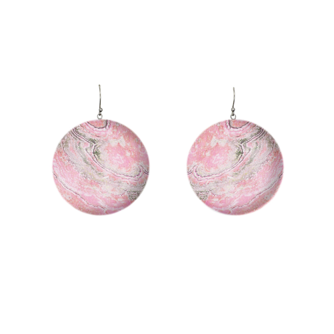 INSPIRED BY NATURE SYDNEY SANDSTONE MEDIUM CIRCLE STATEMENT EARRINGS - D804