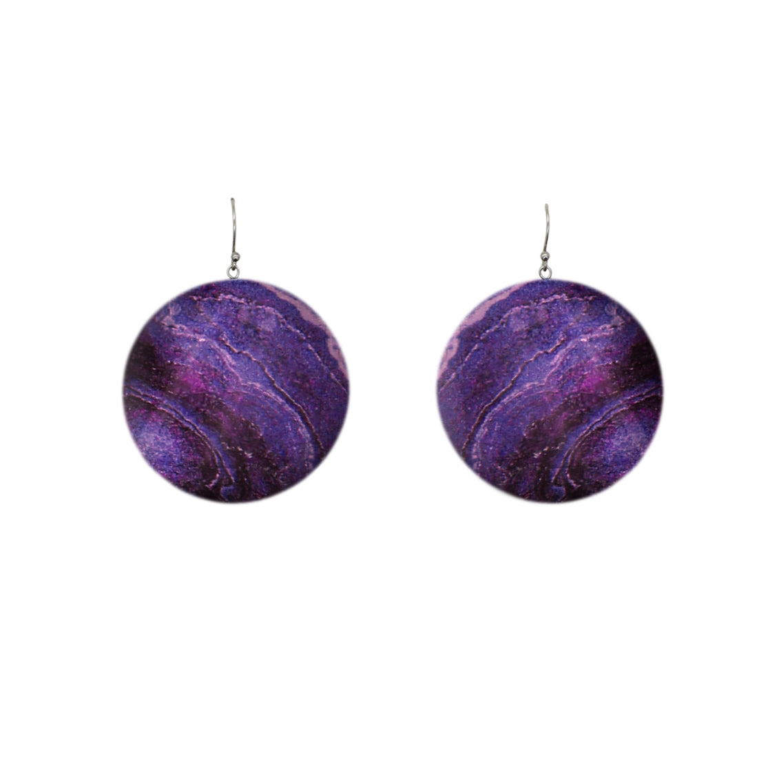 INSPIRED BY NATURE SYDNEY SANDSTONE MEDIUM CIRCLE STATEMENT EARRINGS - D804