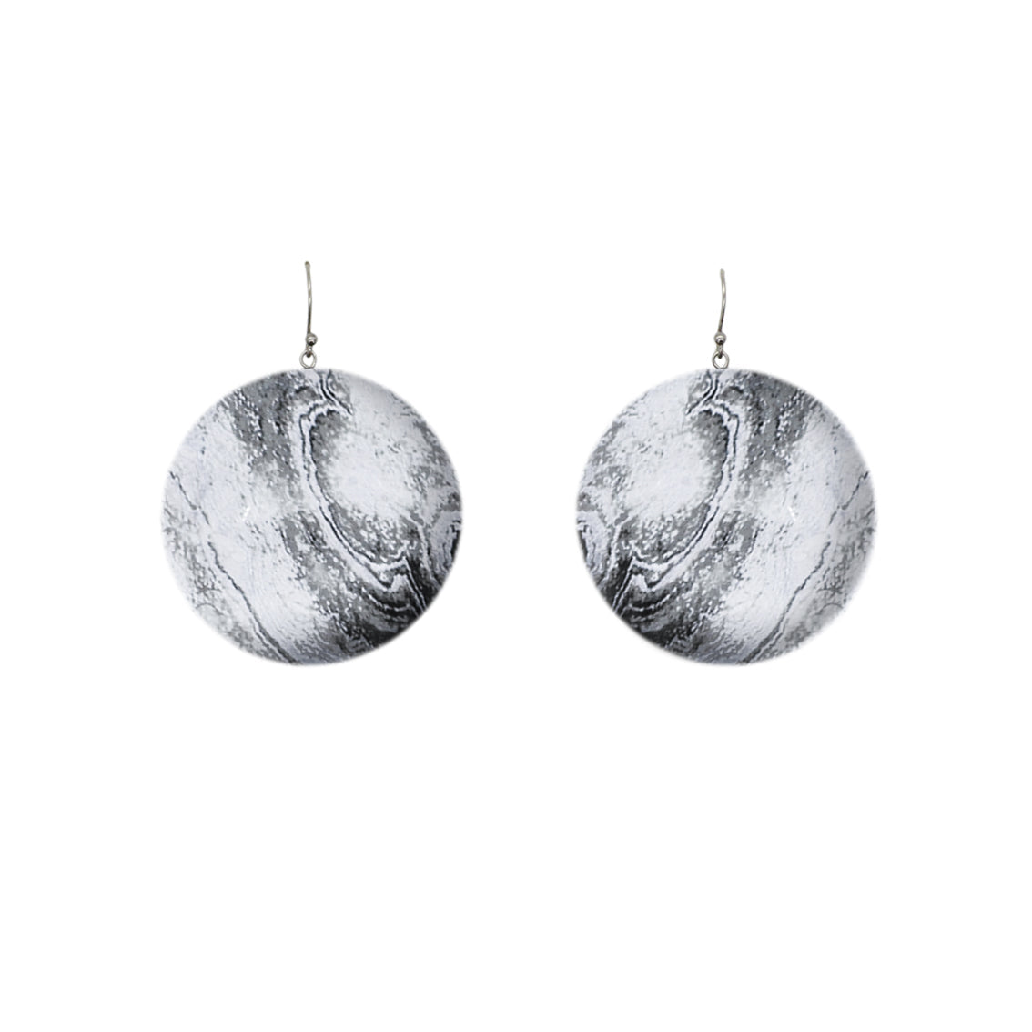 INSPIRED BY NATURE SYDNEY SANDSTONE MEDIUM CIRCLE STATEMENT EARRINGS - D804