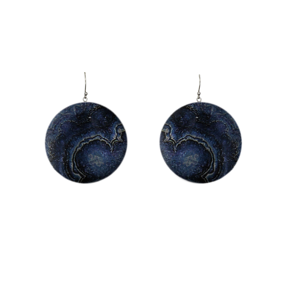 INSPIRED BY NATURE SYDNEY SANDSTONE MEDIUM CIRCLE STATEMENT EARRINGS - D804
