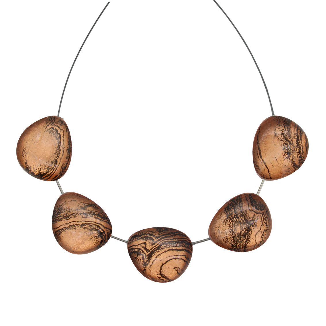 INSPIRED BY NATURE SYDNEY SANDSTONE PEBBLE SHAPE ADJUSTABLE NECKLACE - D807