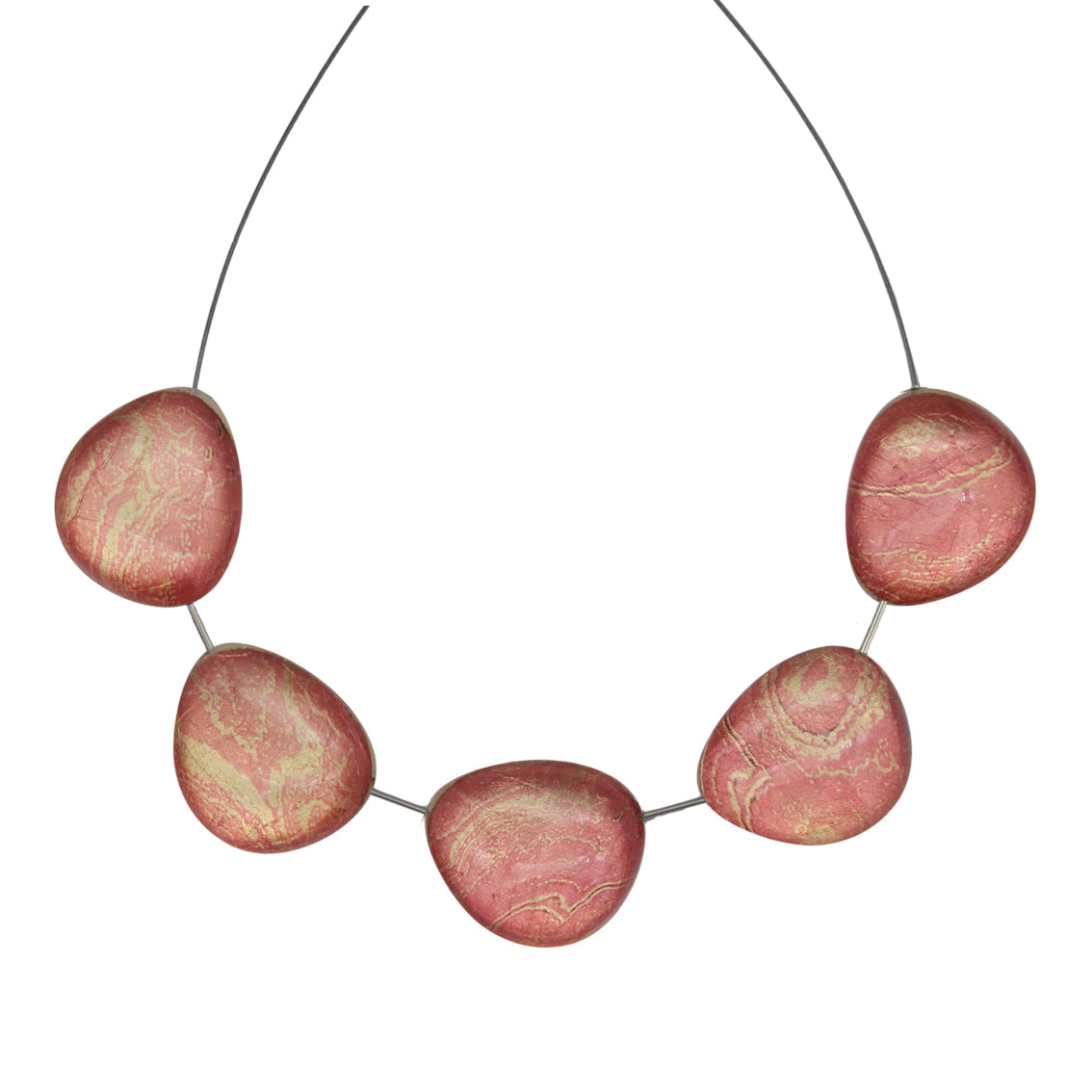 INSPIRED BY NATURE SYDNEY SANDSTONE PEBBLE SHAPE ADJUSTABLE NECKLACE - D807