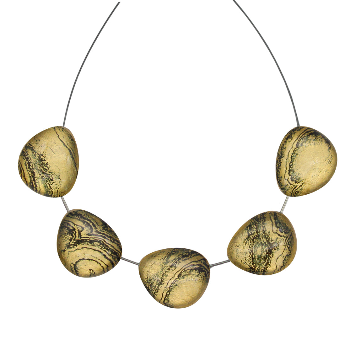 INSPIRED BY NATURE SYDNEY SANDSTONE PEBBLE SHAPE ADJUSTABLE NECKLACE - D807