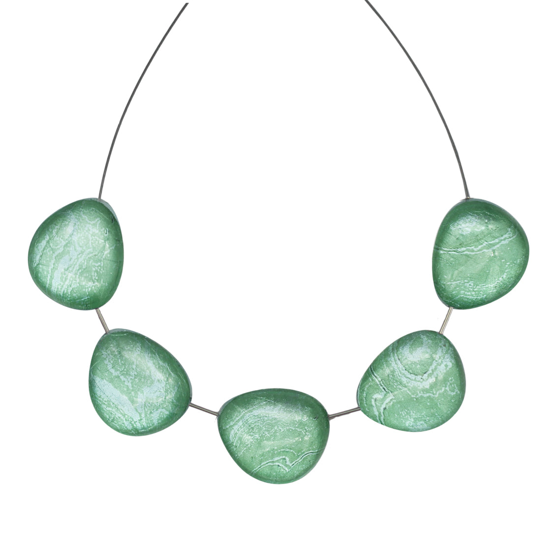 INSPIRED BY NATURE SYDNEY SANDSTONE PEBBLE SHAPE ADJUSTABLE NECKLACE - D807