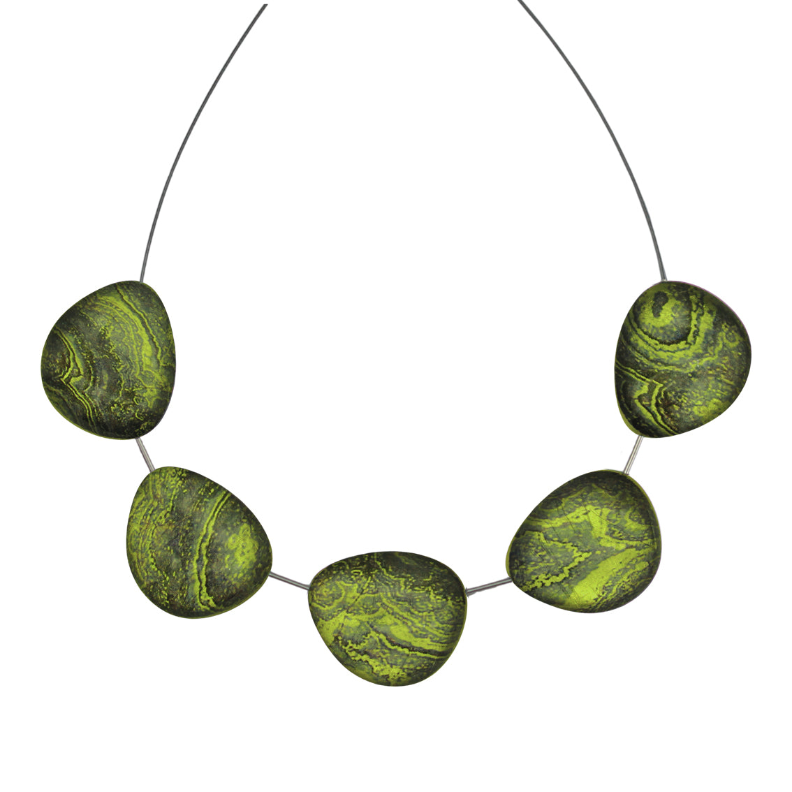 INSPIRED BY NATURE SYDNEY SANDSTONE PEBBLE SHAPE ADJUSTABLE NECKLACE - D807