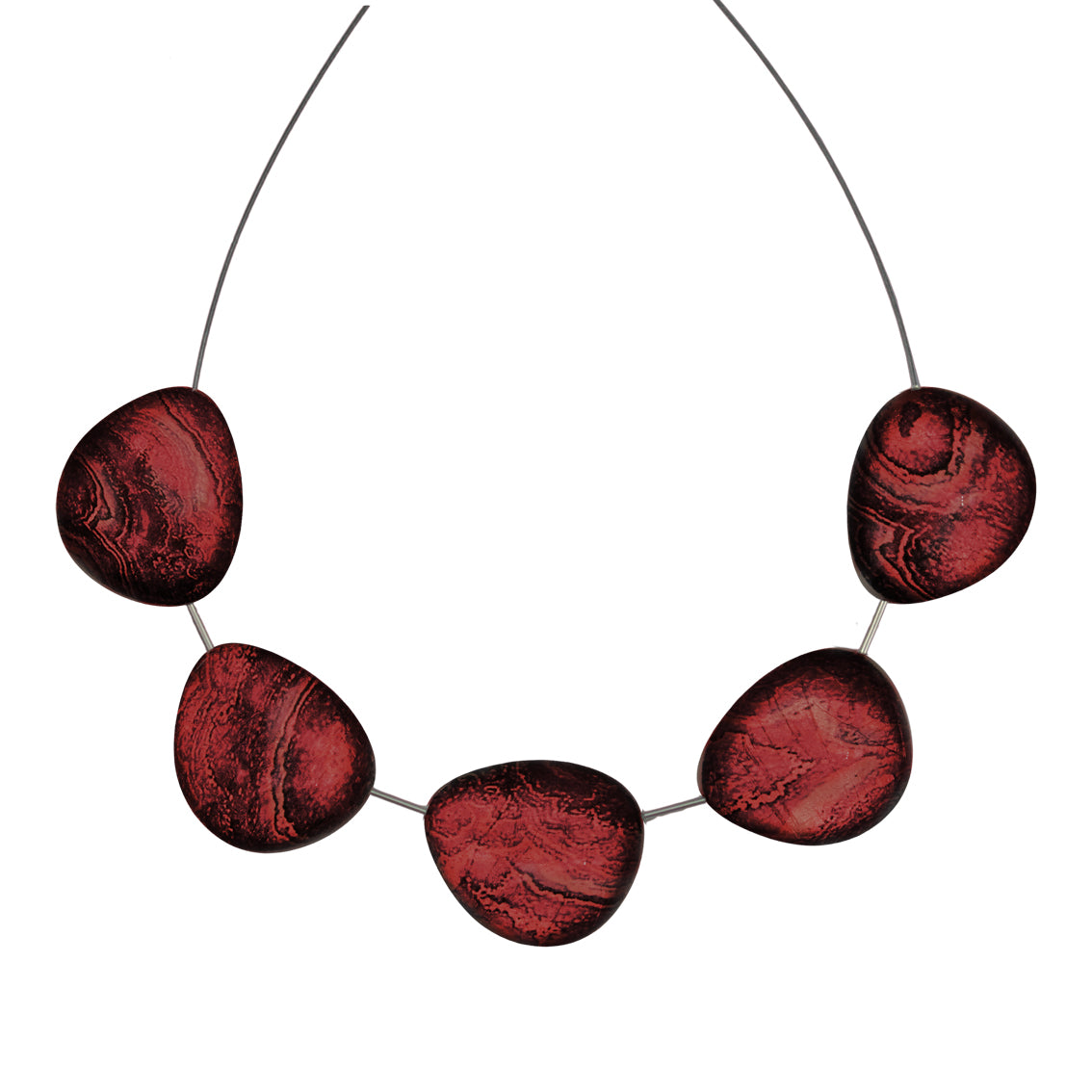 INSPIRED BY NATURE SYDNEY SANDSTONE PEBBLE SHAPE ADJUSTABLE NECKLACE - D807