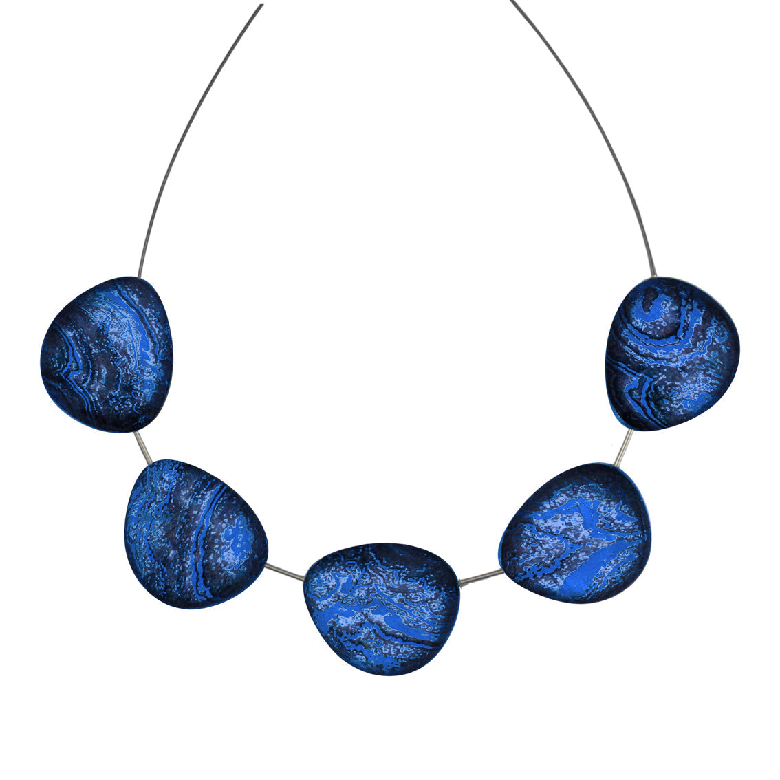 INSPIRED BY NATURE SYDNEY SANDSTONE PEBBLE SHAPE ADJUSTABLE NECKLACE - D807