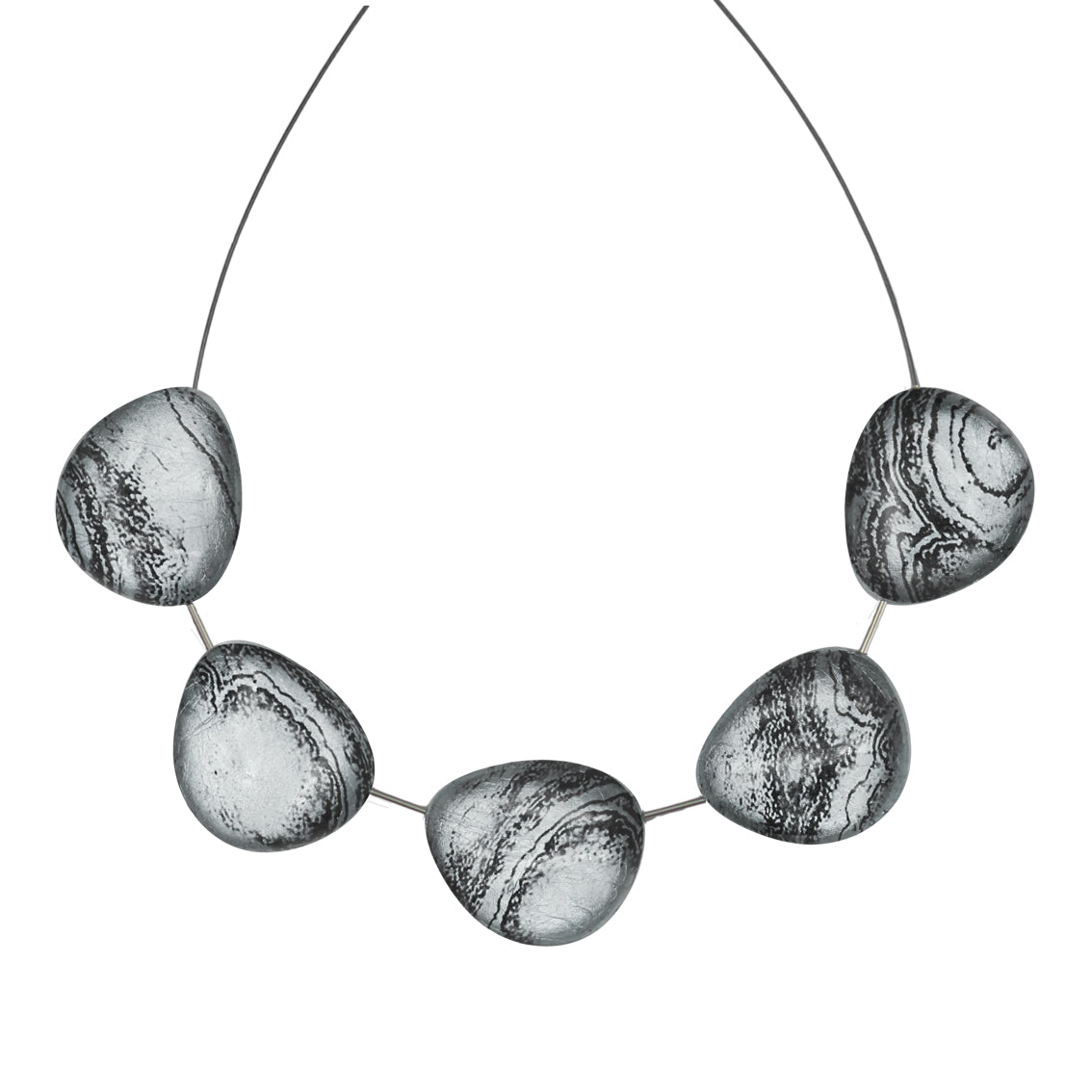 INSPIRED BY NATURE SYDNEY SANDSTONE PEBBLE SHAPE ADJUSTABLE NECKLACE - D807