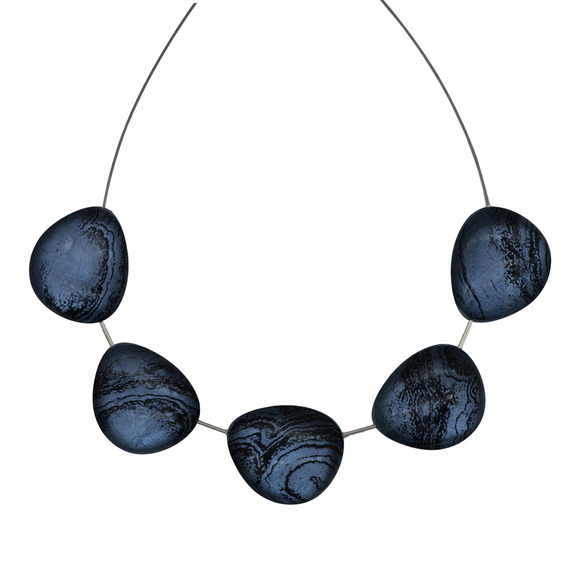 INSPIRED BY NATURE SYDNEY SANDSTONE PEBBLE SHAPE ADJUSTABLE NECKLACE - D807