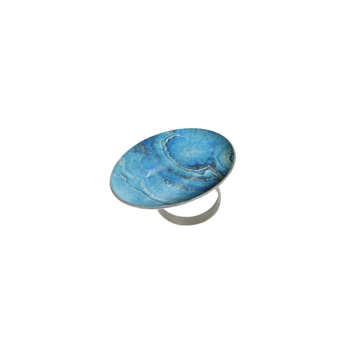 INSPIRED BY NATURE SYDNEY SANDSTONE STATEMENT ADJUSTABLE CIRCLE RING - D813
