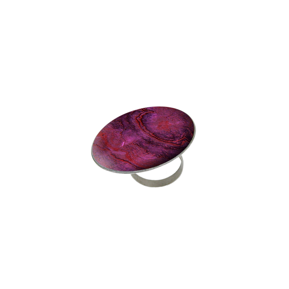INSPIRED BY NATURE SYDNEY SANDSTONE STATEMENT ADJUSTABLE CIRCLE RING - D813