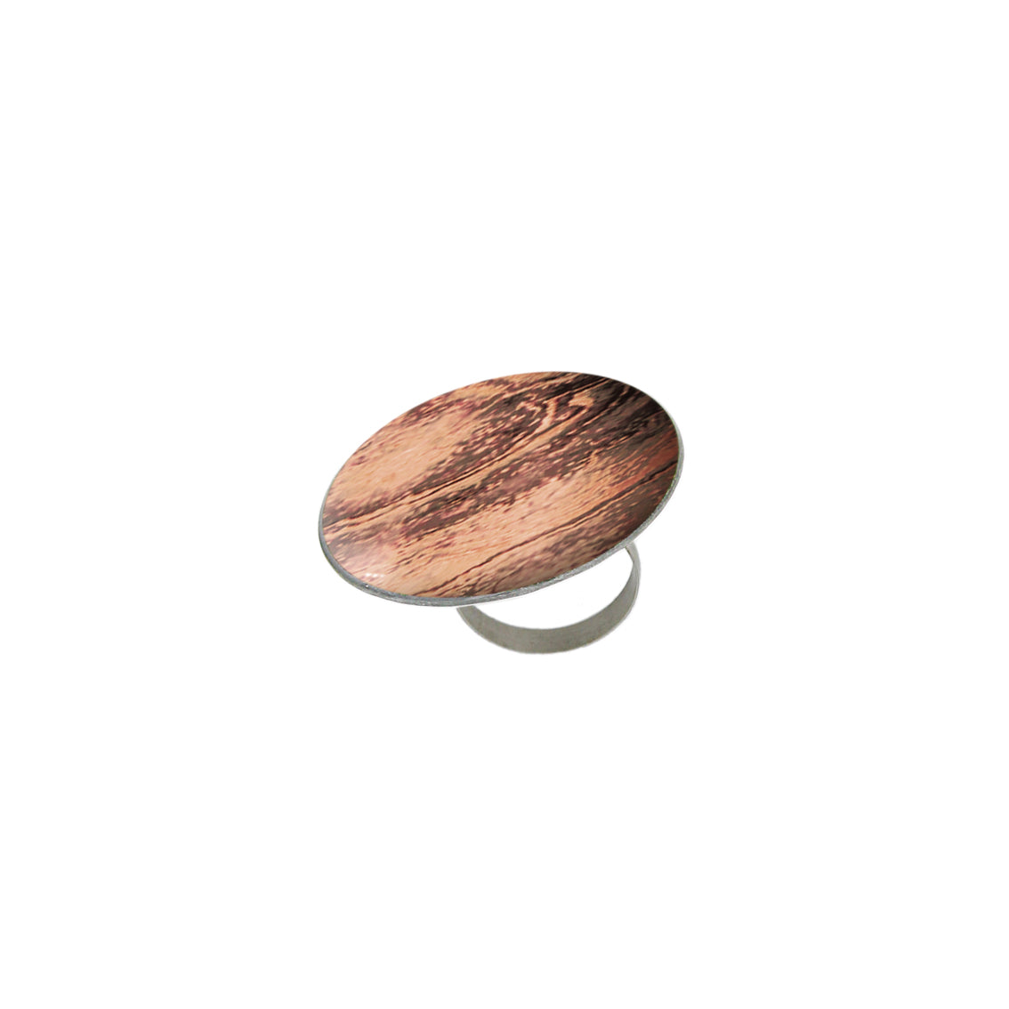INSPIRED BY NATURE SYDNEY SANDSTONE STATEMENT ADJUSTABLE CIRCLE RING - D813