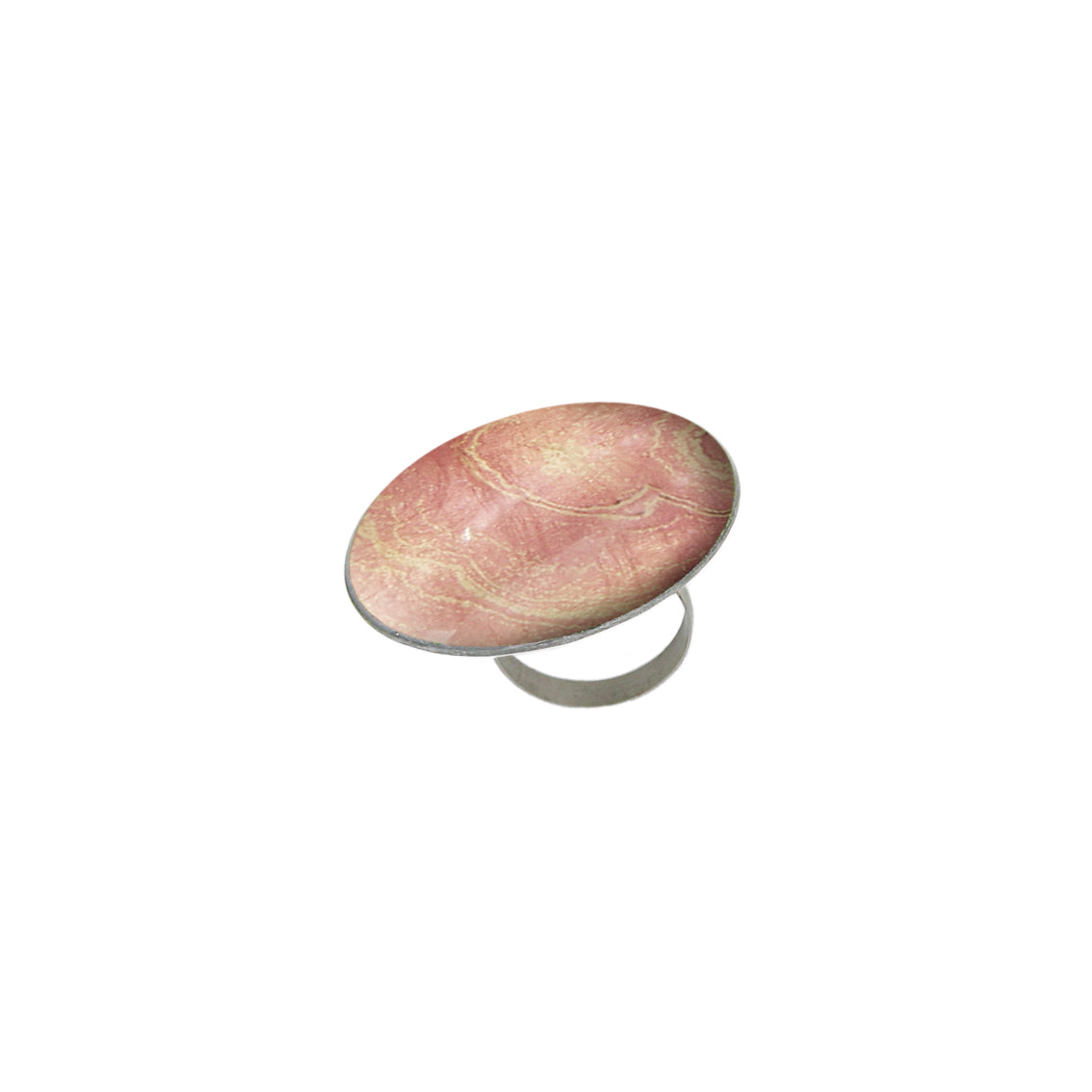 INSPIRED BY NATURE SYDNEY SANDSTONE STATEMENT ADJUSTABLE CIRCLE RING - D813