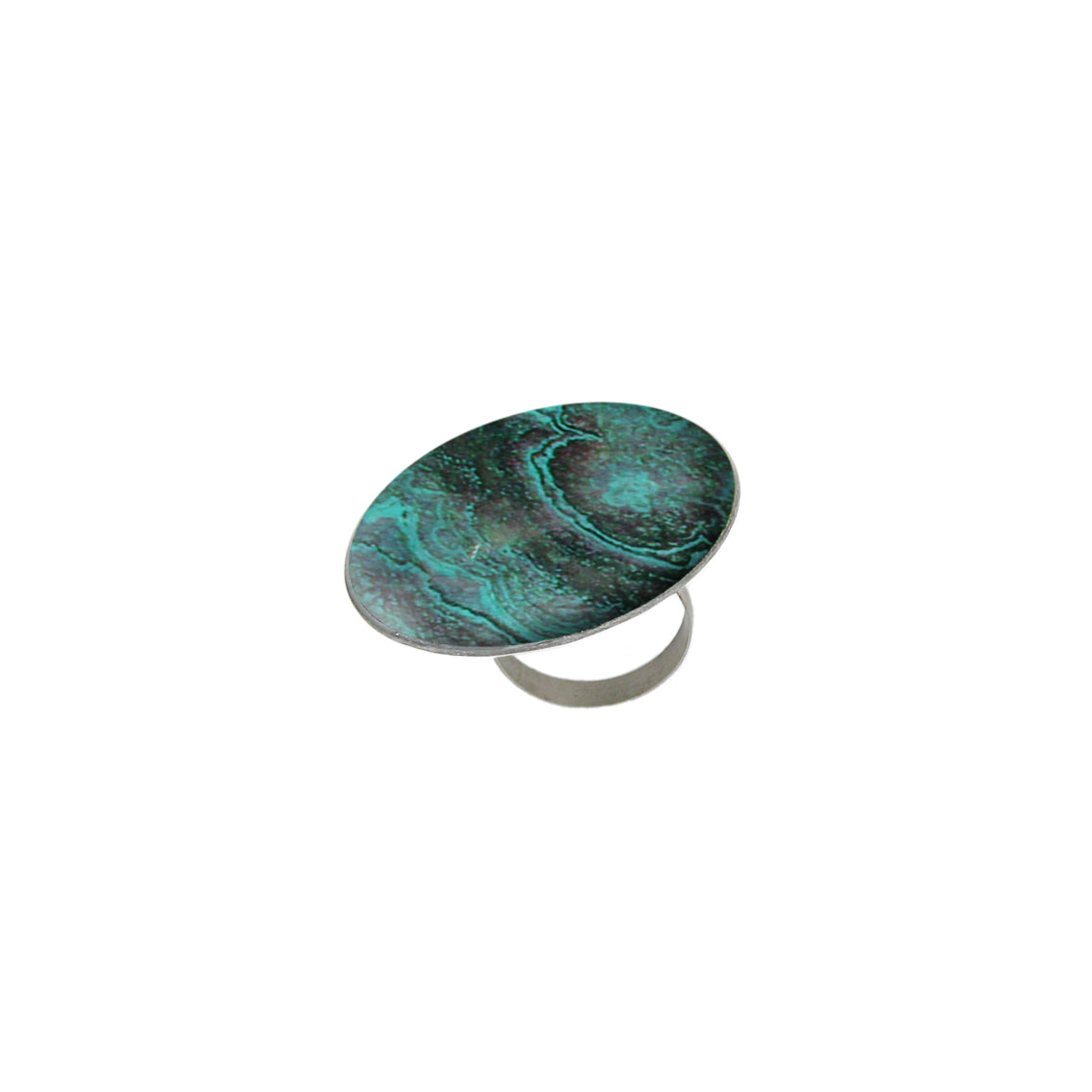INSPIRED BY NATURE SYDNEY SANDSTONE STATEMENT ADJUSTABLE CIRCLE RING - D813