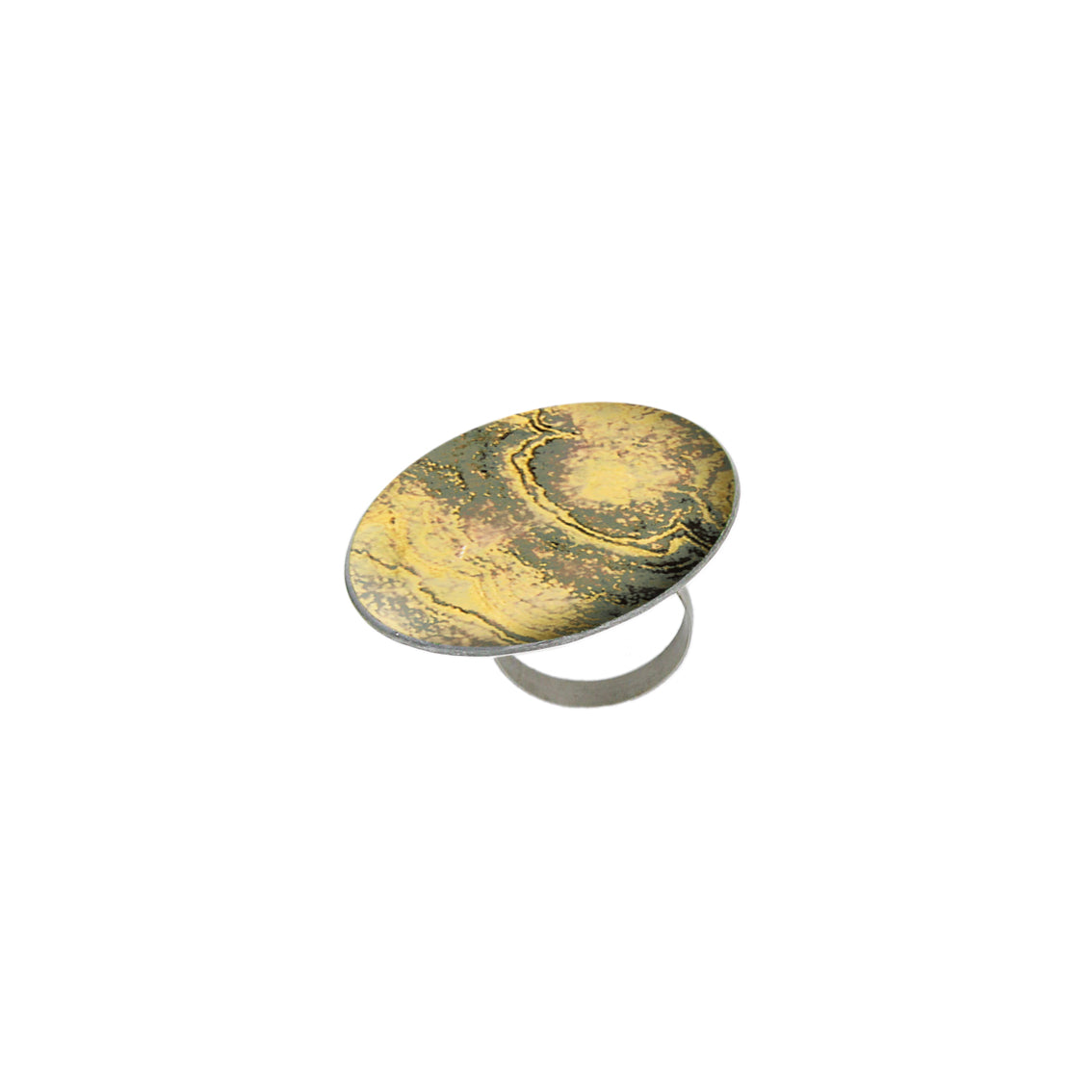 INSPIRED BY NATURE SYDNEY SANDSTONE STATEMENT ADJUSTABLE CIRCLE RING - D813
