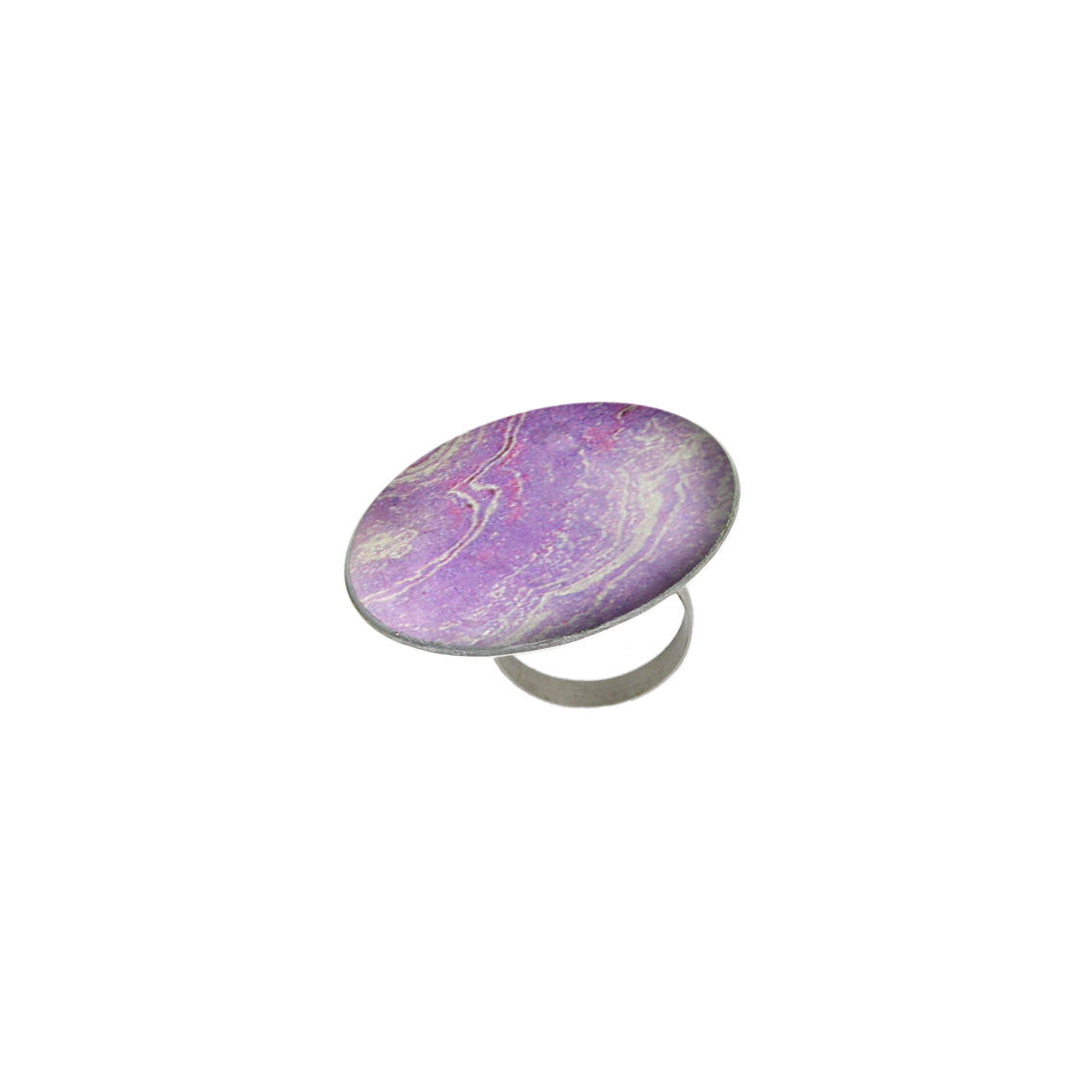 INSPIRED BY NATURE SYDNEY SANDSTONE STATEMENT ADJUSTABLE CIRCLE RING - D813