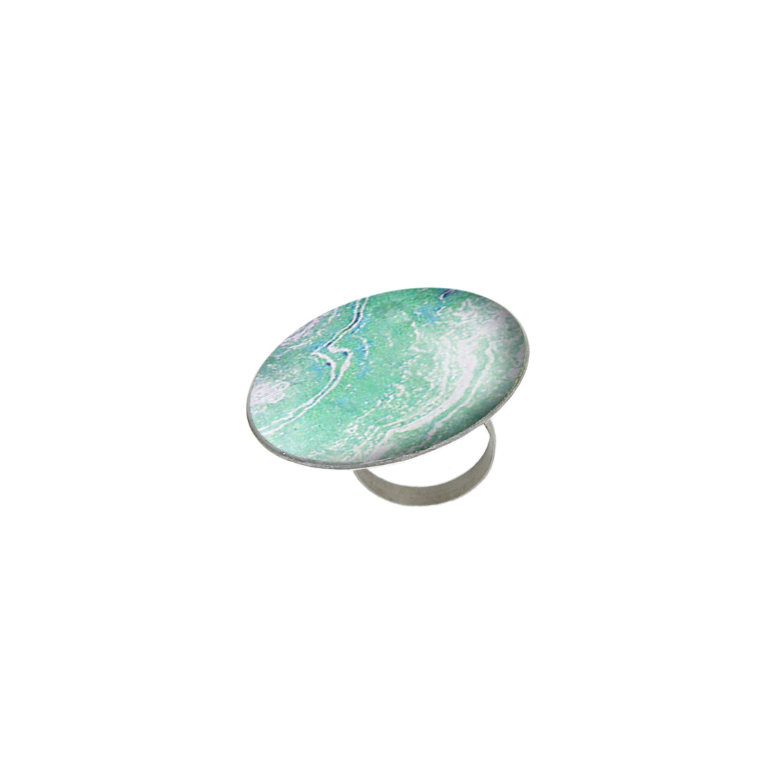 INSPIRED BY NATURE SYDNEY SANDSTONE STATEMENT ADJUSTABLE CIRCLE RING - D813