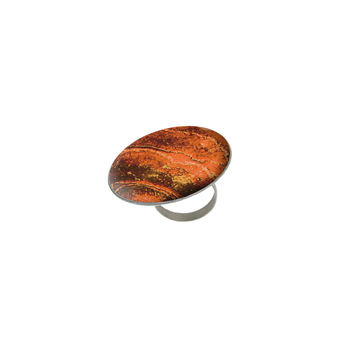 INSPIRED BY NATURE SYDNEY SANDSTONE STATEMENT ADJUSTABLE CIRCLE RING - D813