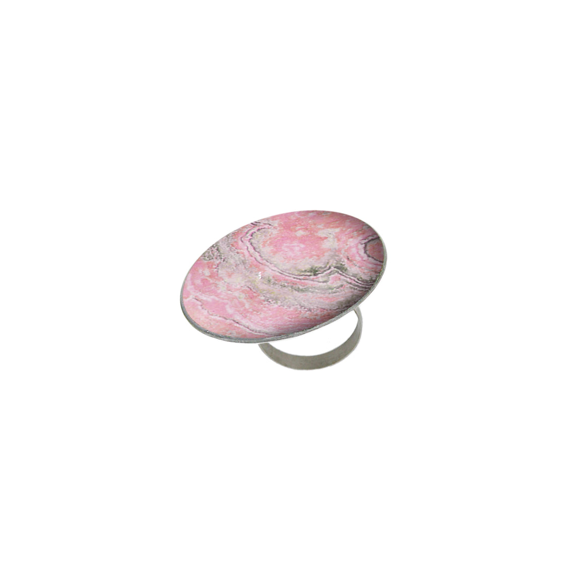 INSPIRED BY NATURE SYDNEY SANDSTONE STATEMENT ADJUSTABLE CIRCLE RING - D813