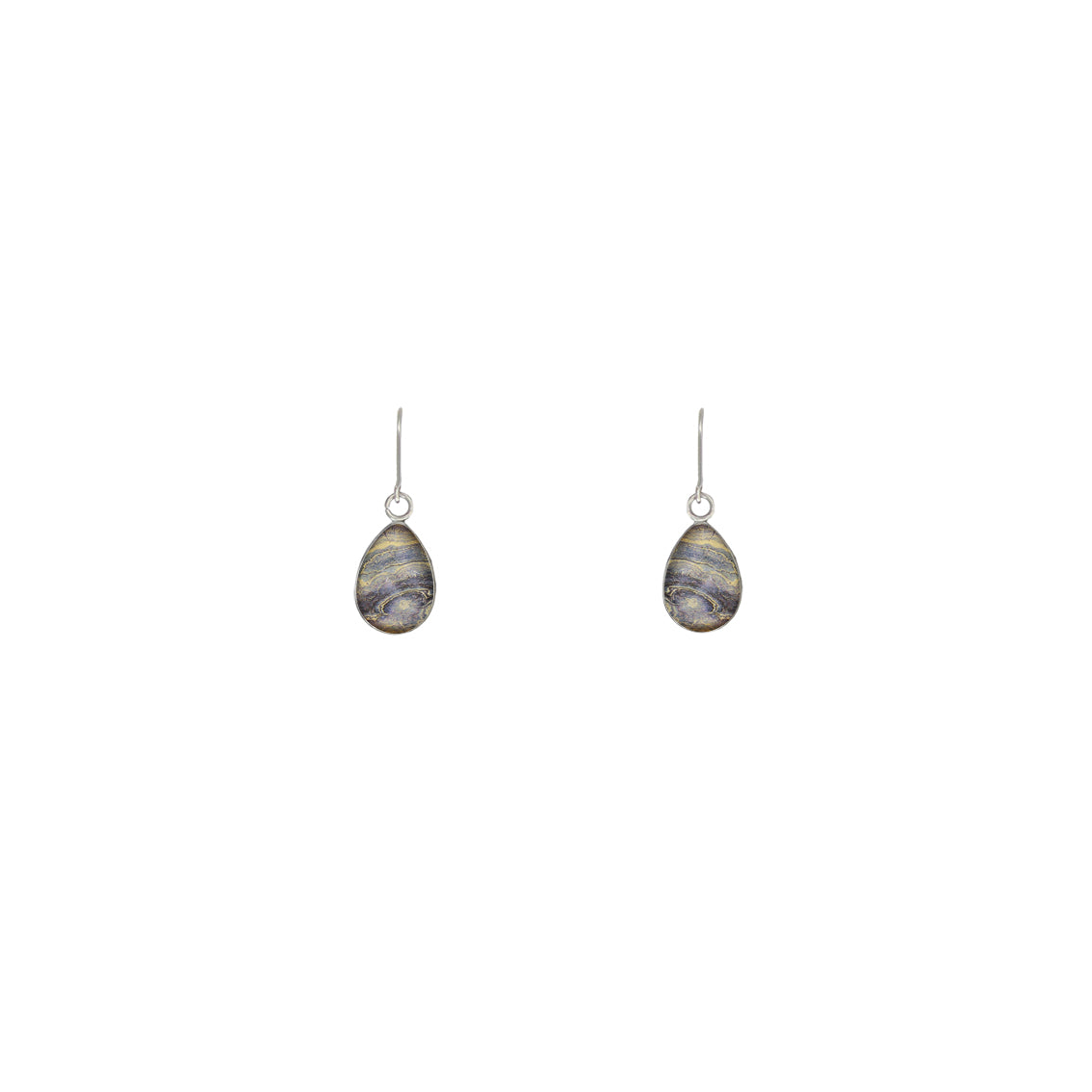 INSPIRED BY NATURE SYDNEY SANDSTONE XS DROP METAL EARRINGS - D789 - in Circle Box