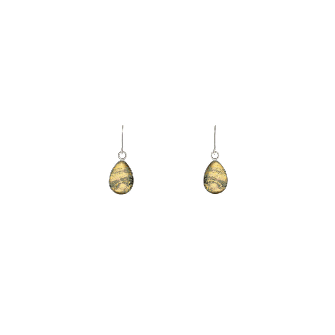 INSPIRED BY NATURE SYDNEY SANDSTONE XS DROP METAL EARRINGS - D789S - on Satchel