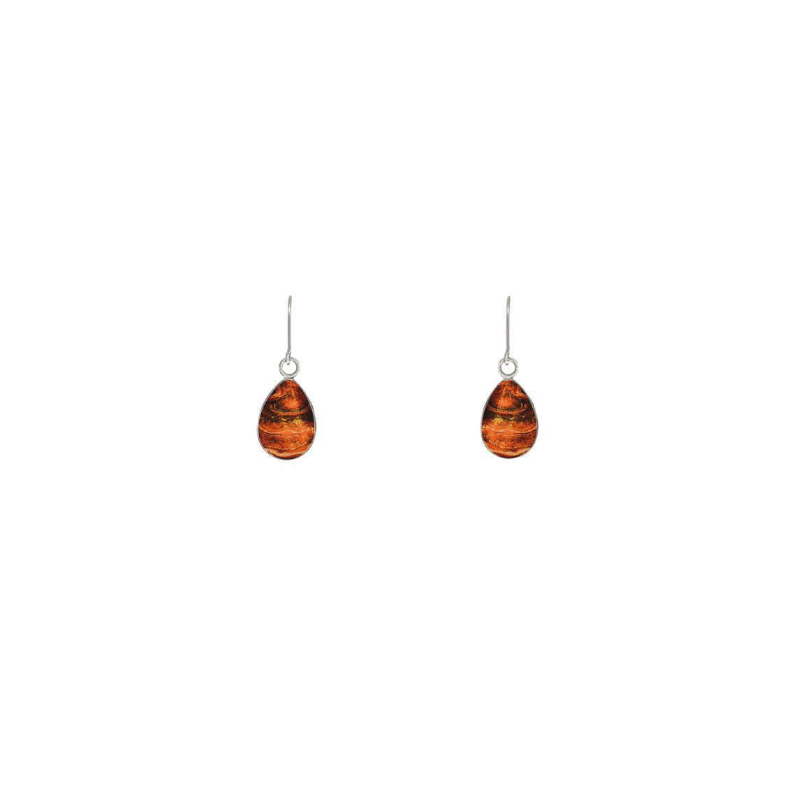 INSPIRED BY NATURE SYDNEY SANDSTONE XS DROP METAL EARRINGS - D789S - on Satchel