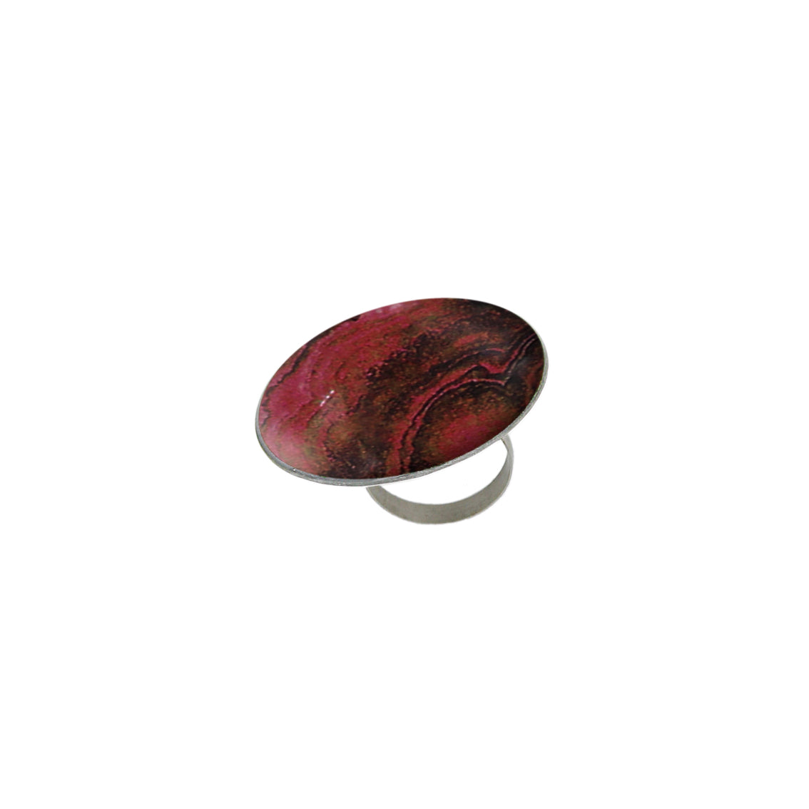 INSPIRED BY NATURE SYDNEY SANDSTONE STATEMENT ADJUSTABLE CIRCLE RING - D813