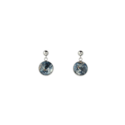 I LOVE MY WORLD PLANET EARTH DANGLE DROP EARRINGS - M030S - on Satchel