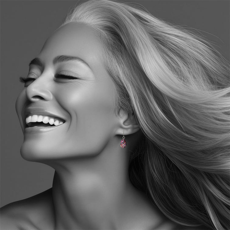 DANDLE XS DROP JOY PURPLE EARRINGS - SD382S - on Satchel