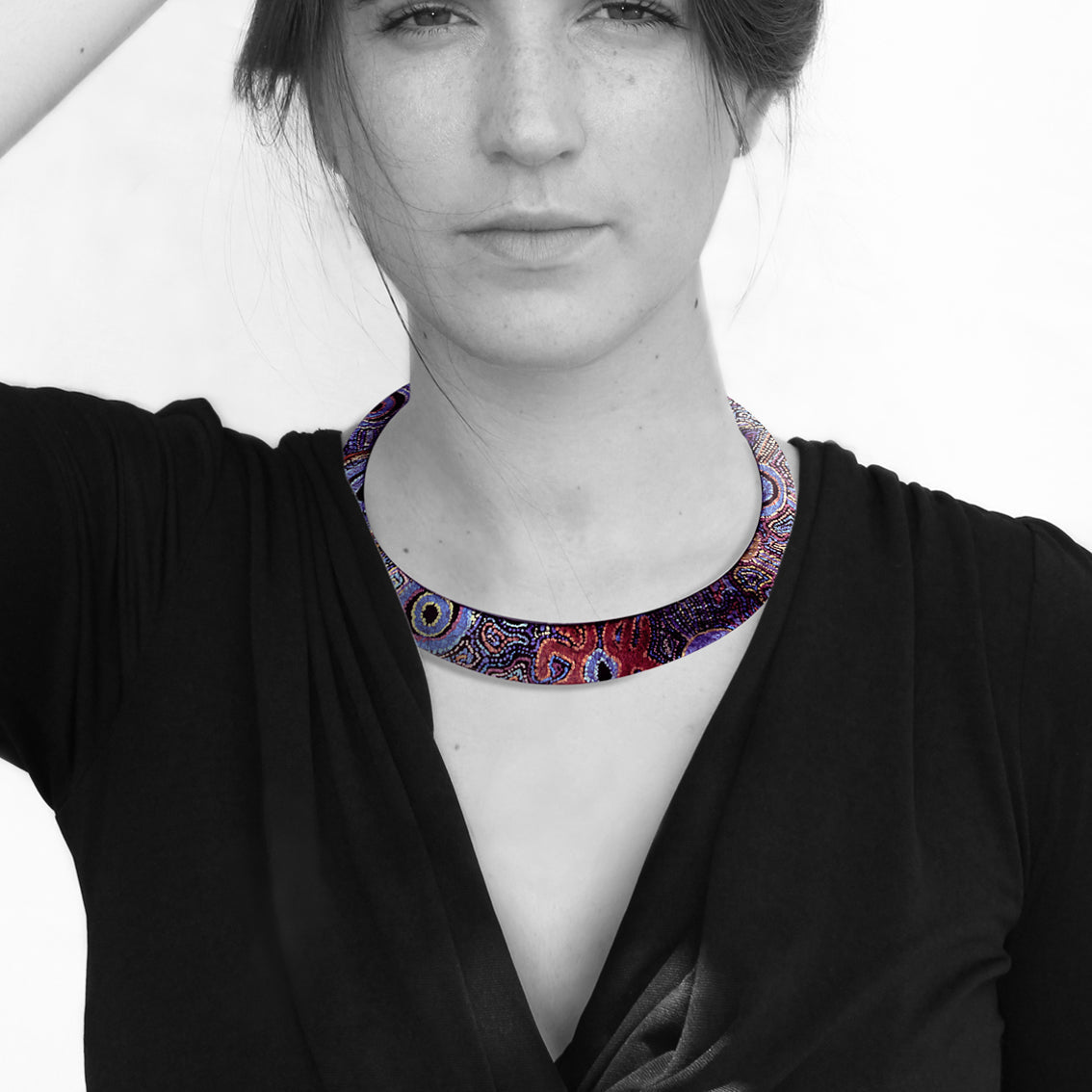 JOY PURPLE ADJUSTABLE FITTED NECKLACE - SD096