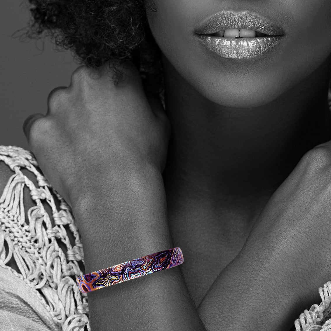 JOY PURPLE ADJUSTABLE MINI  BRACELET - SD098