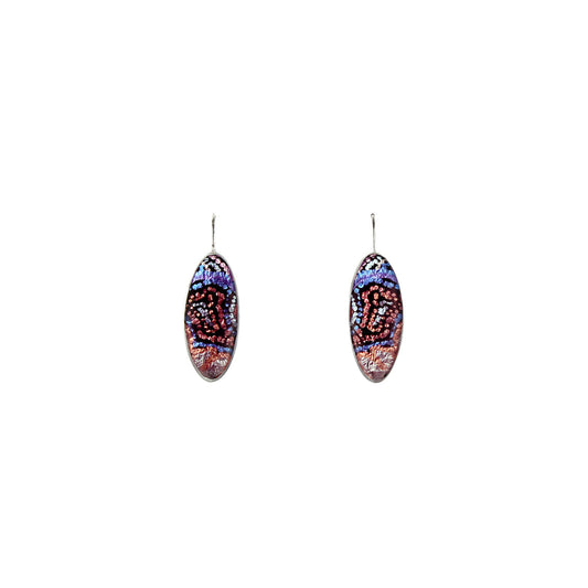 DANDLE DROP JOY NARROW PURPLE EARRINGS - SD084