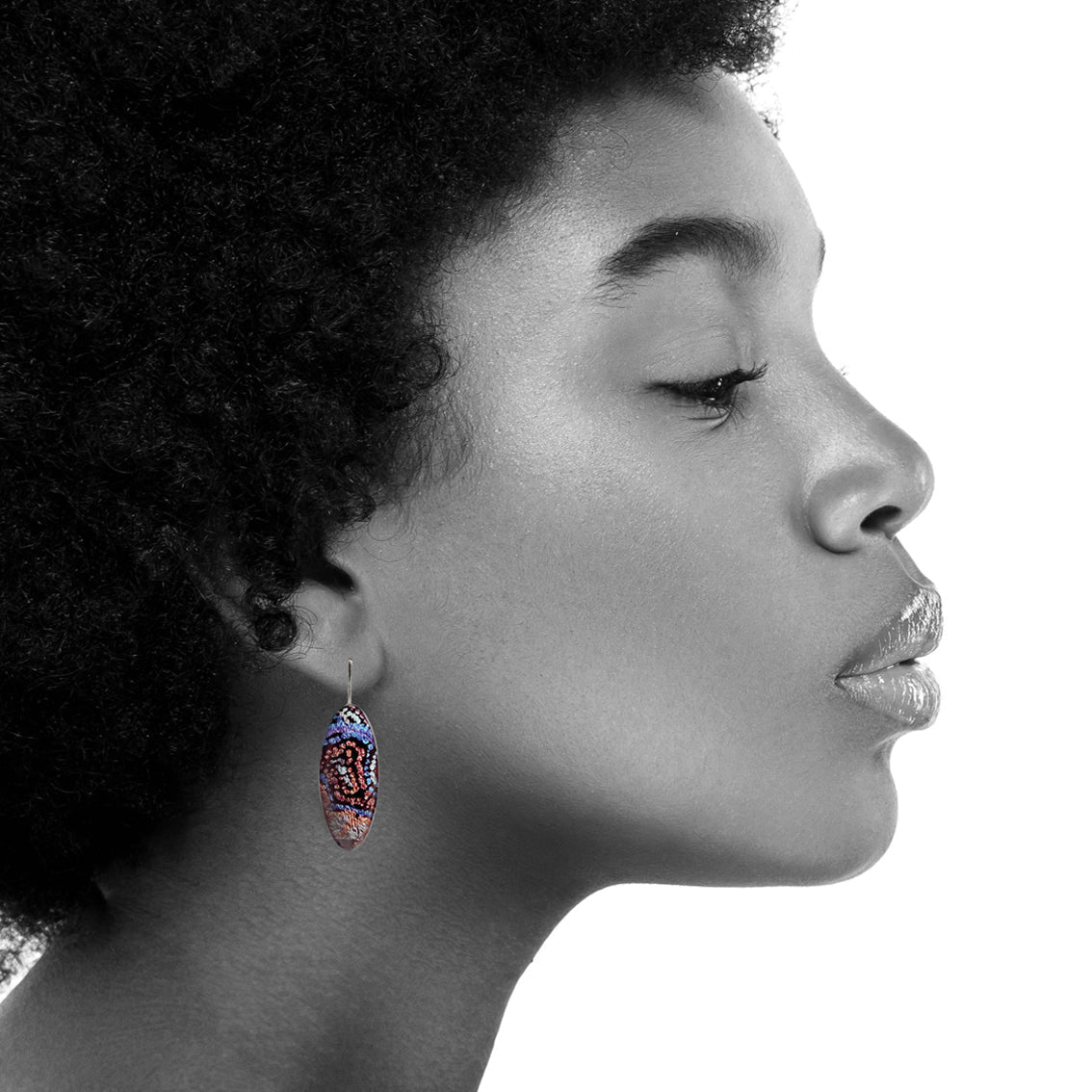 DANDLE DROP JOY NARROW PURPLE EARRINGS - SD084