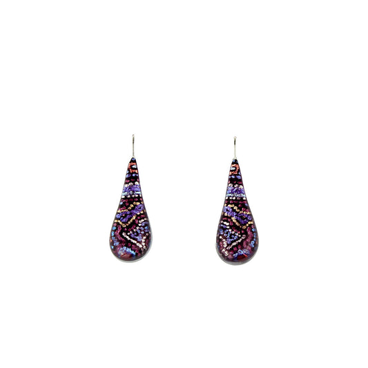 DANDLE DROP JOY LARGE PURPLE EARRINGS - SD086