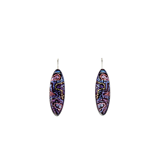 DANDLE DROP JOY LONG PURPLE EARRINGS - SD085