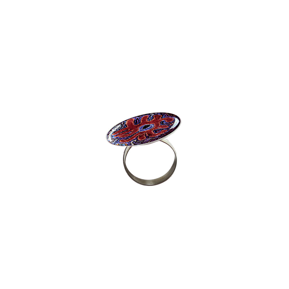 JOY PURPLE STATEMENT ADJUSTABLE RING - SD102