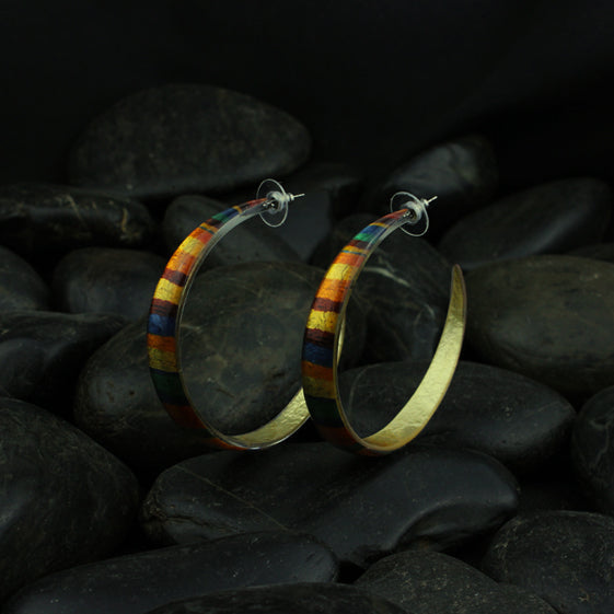 JUDY BRIGHT COLORS STATEMENT LOOP EARRINGS - D662