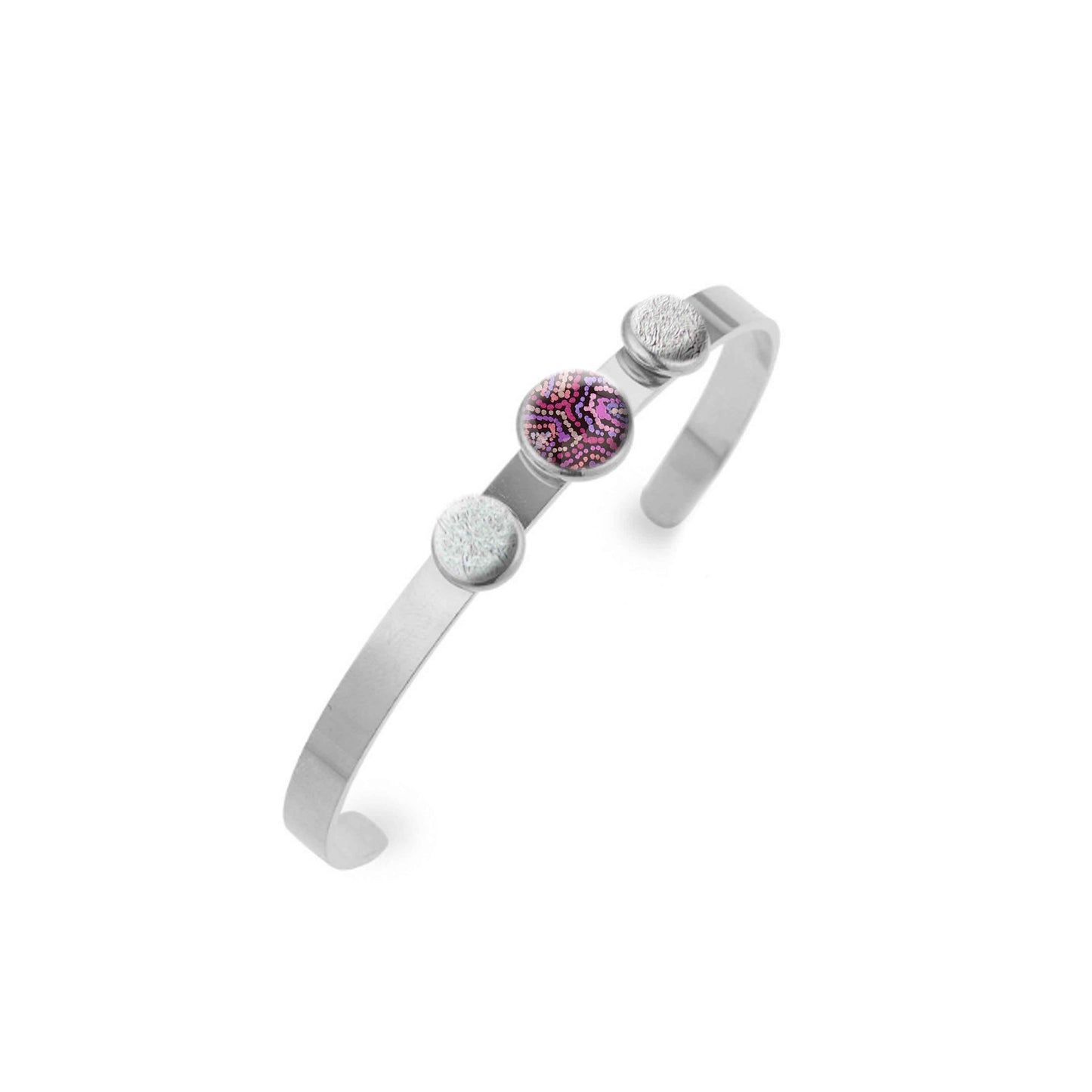JOY PURPLE ADJUSTABLE OPEN BANGLE - B129