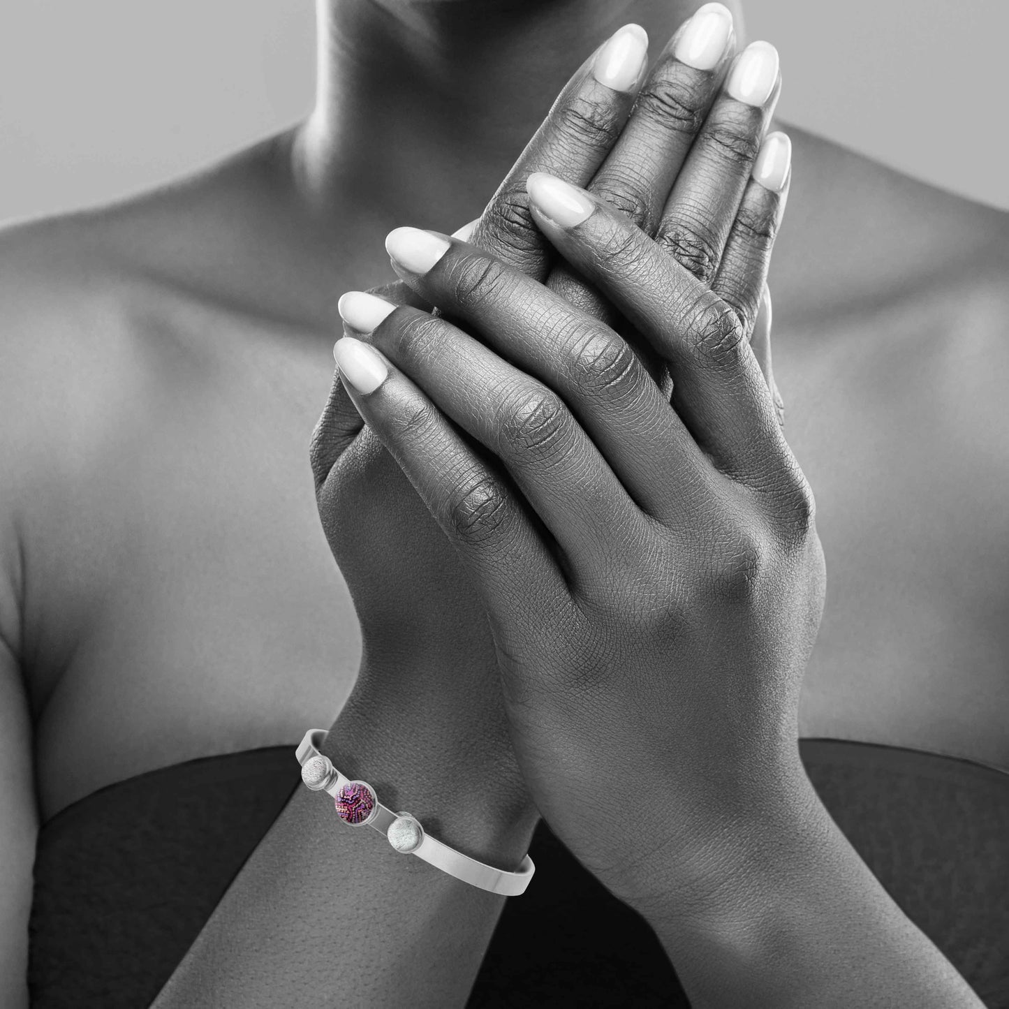 JOY PURPLE ADJUSTABLE OPEN BANGLE - B129