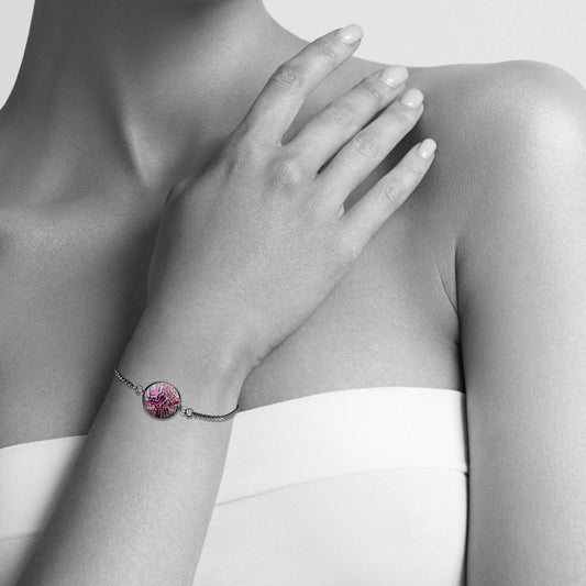 JOY PURPLE PINK CHAIN BRACELET - B128