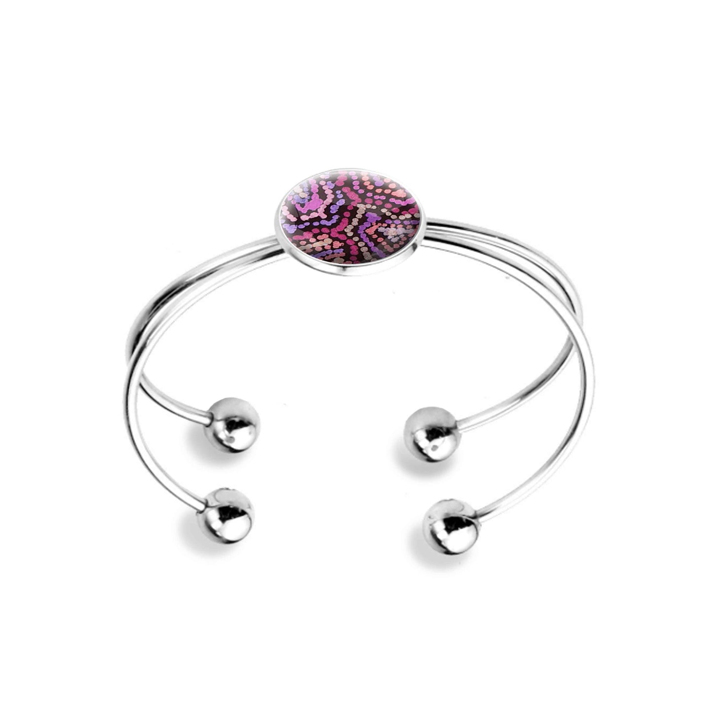 JOY PURPLE DOUBLE WIRE BANGLE - B130